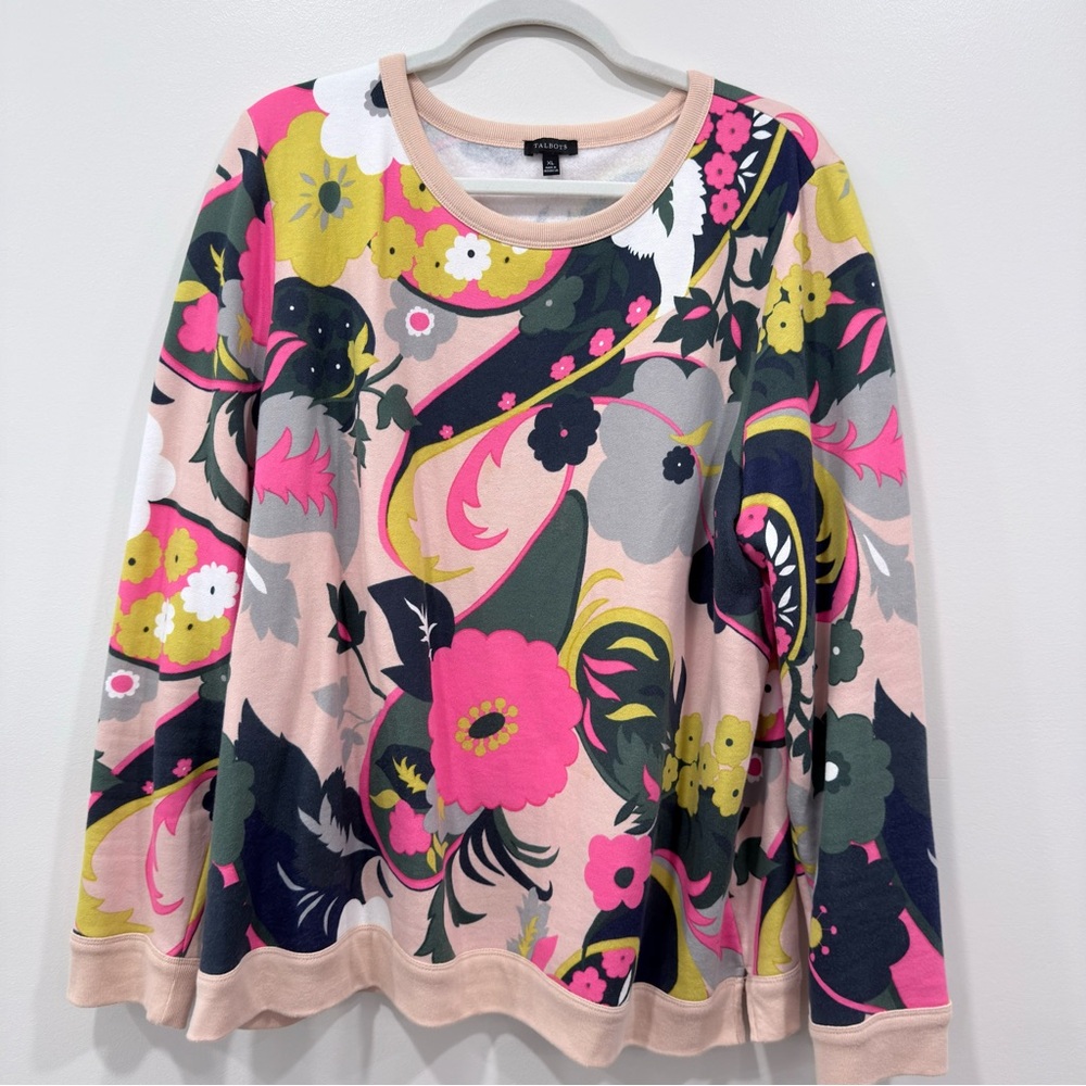 Talbots Multicolor Paisley Sweatshirt - Picture 3 of 8